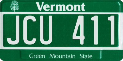 VT license plate JCU411