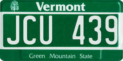 VT license plate JCU439