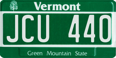 VT license plate JCU440