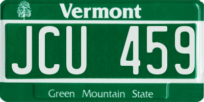 VT license plate JCU459