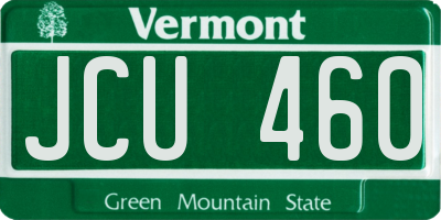 VT license plate JCU460
