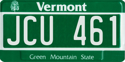 VT license plate JCU461
