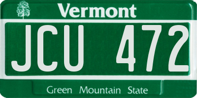 VT license plate JCU472