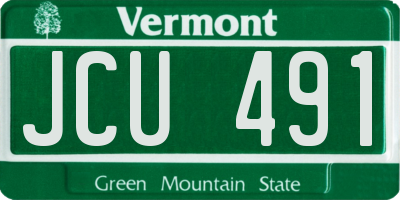 VT license plate JCU491