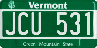 VT license plate JCU531