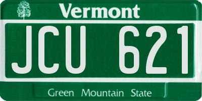 VT license plate JCU621