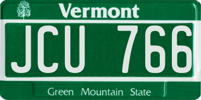 VT license plate JCU766