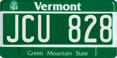 VT license plate JCU828