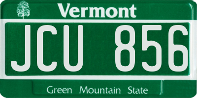 VT license plate JCU856