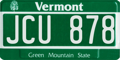 VT license plate JCU878