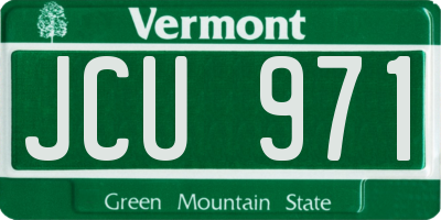 VT license plate JCU971