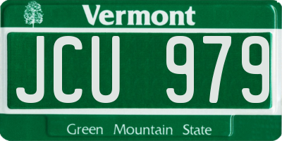 VT license plate JCU979