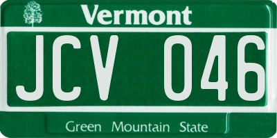 VT license plate JCV046