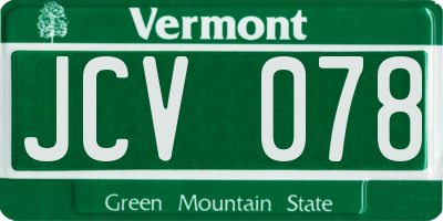 VT license plate JCV078