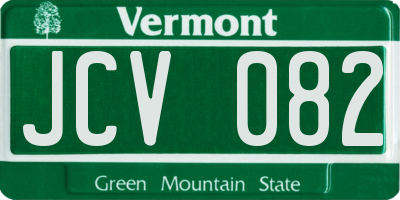 VT license plate JCV082
