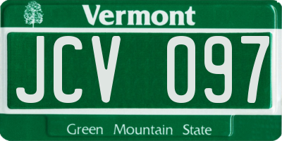 VT license plate JCV097