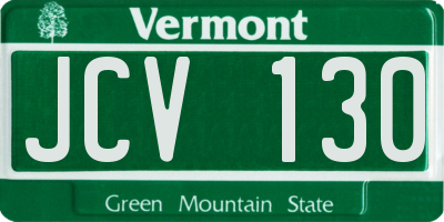 VT license plate JCV130