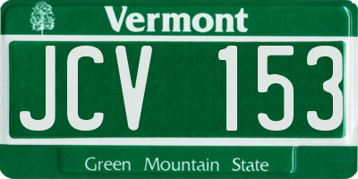 VT license plate JCV153