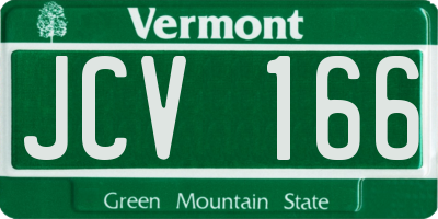 VT license plate JCV166
