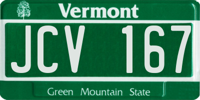 VT license plate JCV167