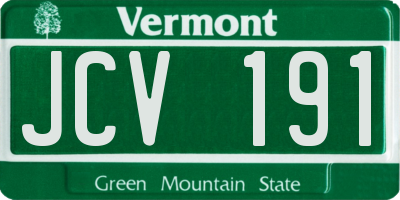 VT license plate JCV191