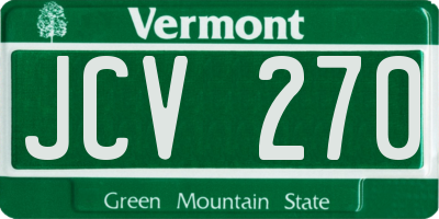 VT license plate JCV270