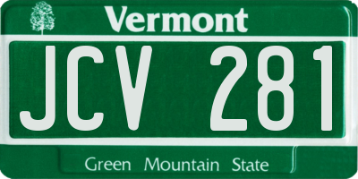 VT license plate JCV281