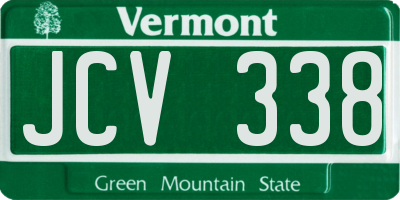 VT license plate JCV338