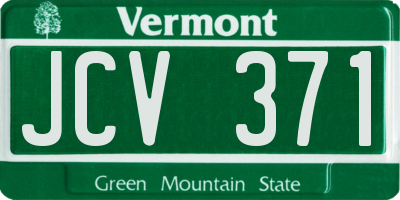 VT license plate JCV371