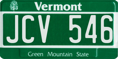 VT license plate JCV546