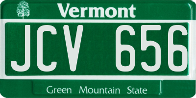 VT license plate JCV656
