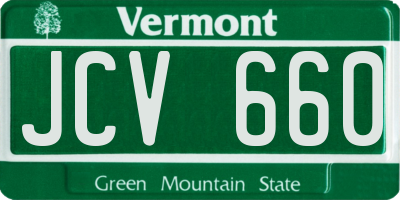 VT license plate JCV660