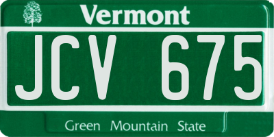 VT license plate JCV675