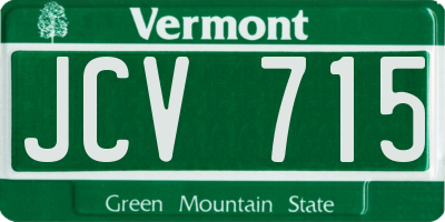 VT license plate JCV715