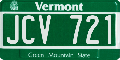 VT license plate JCV721