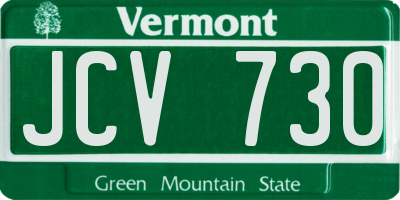 VT license plate JCV730