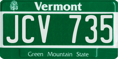 VT license plate JCV735