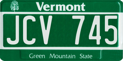VT license plate JCV745