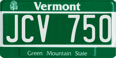 VT license plate JCV750