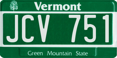 VT license plate JCV751