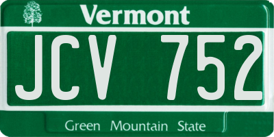 VT license plate JCV752