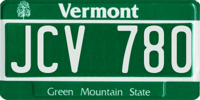 VT license plate JCV780
