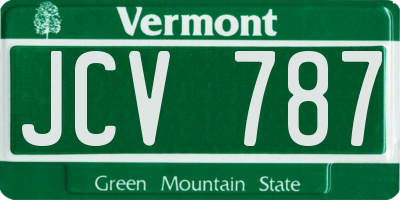 VT license plate JCV787