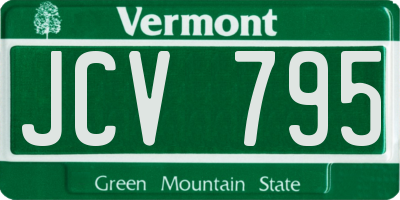 VT license plate JCV795