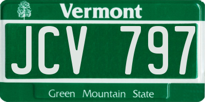 VT license plate JCV797