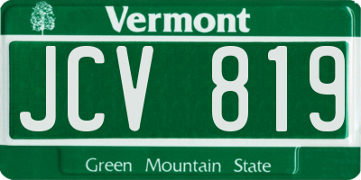 VT license plate JCV819