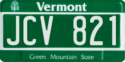 VT license plate JCV821