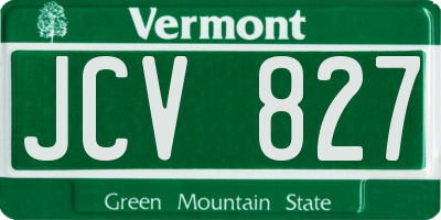VT license plate JCV827
