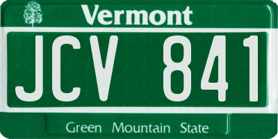 VT license plate JCV841
