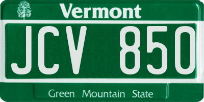 VT license plate JCV850